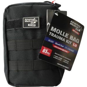 Adventure Medical MOLLE Bag Trauma Kit 1.0 in black zippered pouch