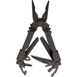 Gerber MP600 black needlenose multi-tool with coyote tan nylon sheath