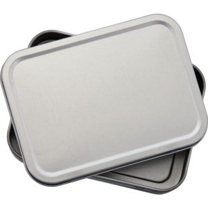 Marbles empty aluminum survival tin with lid